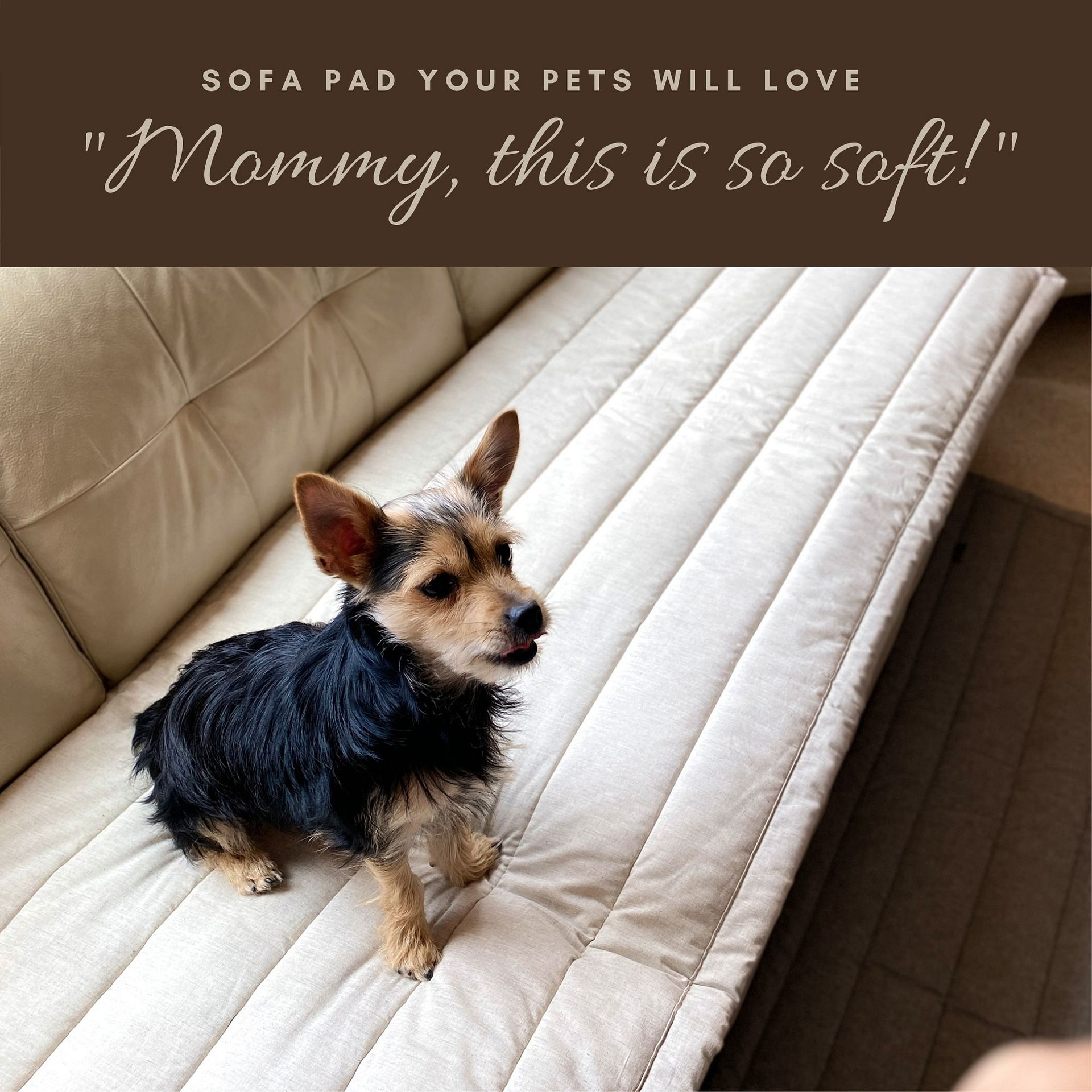 Sofa Seat Toppers - Couch Protector Pad for Dogs & Children. Premium 100%  Cotton, Machine Washable Handmade